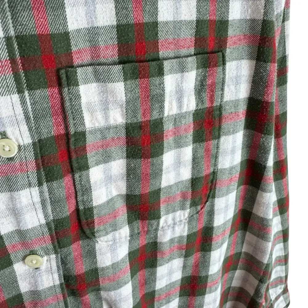 Abercrombie &‎ Fitch Vtg 90s Cotton Preppy Flannel Long Sleeve Button Up Mens S